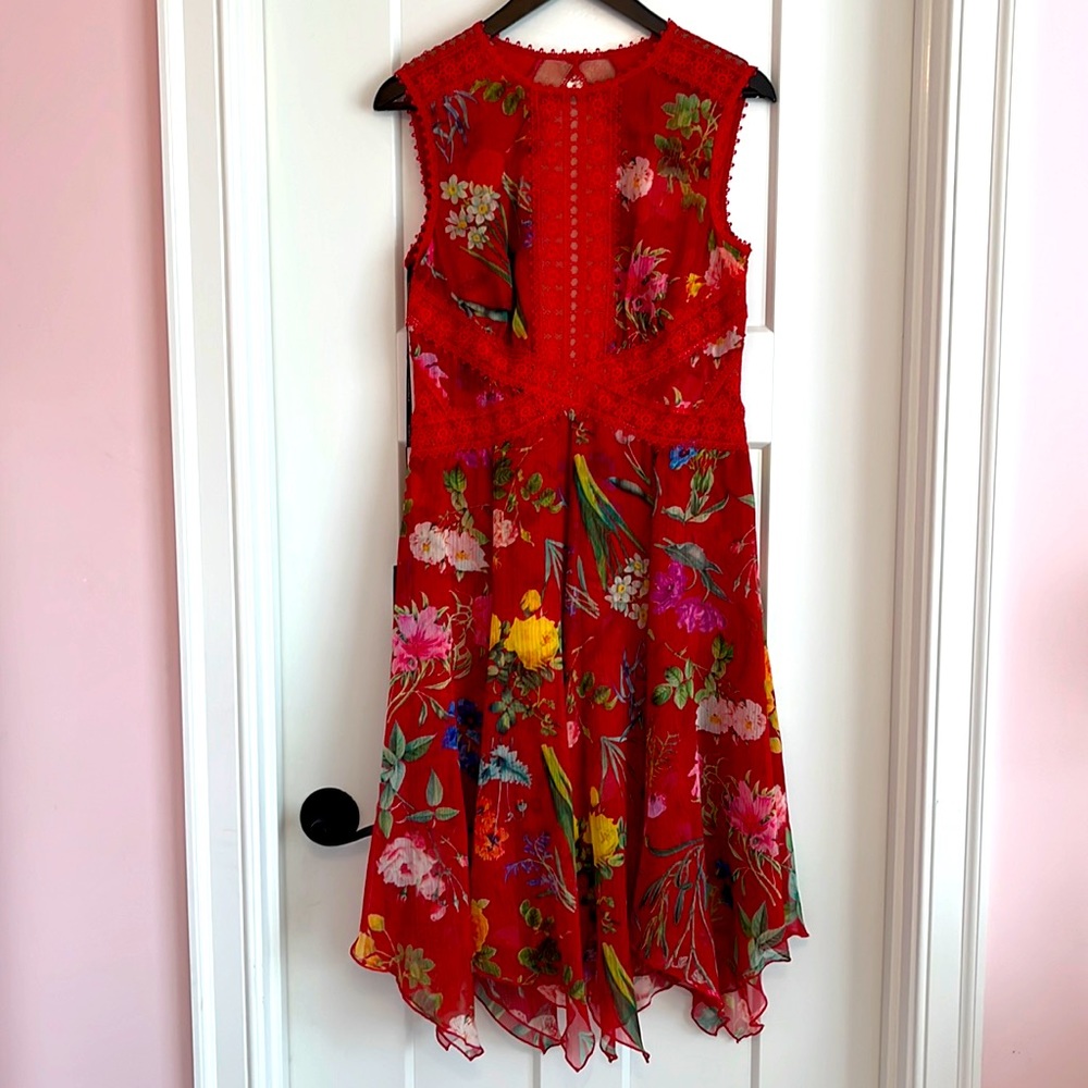 Tadashi Shoji Floral Party Dress NWT Size 8
